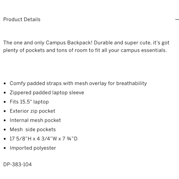 Victoria Secret Campus Backpack - Picture 7 of 7